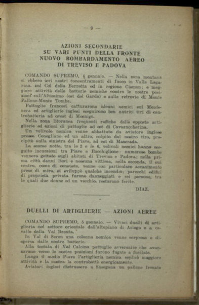 Il diario della nostra guerra : bollettini ufficiali dell'esercito e della marina